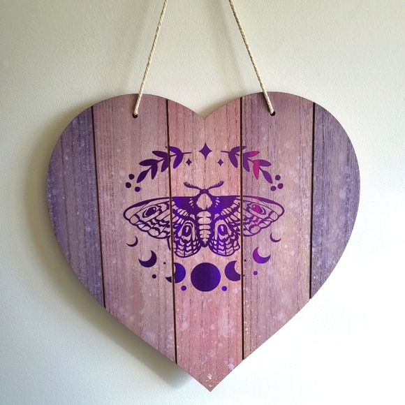 Lunar moth wooden wall decor - Picture 1 of 2
